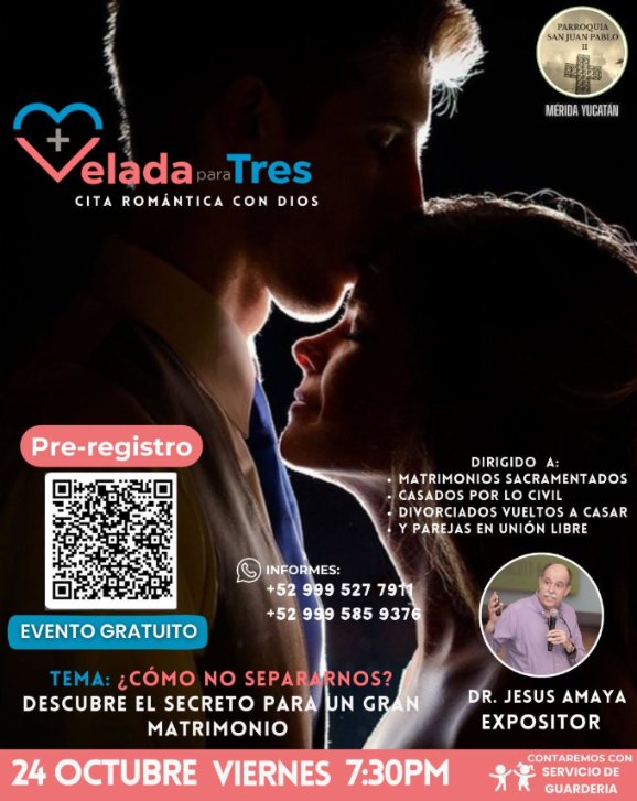 Cartel de nuestra primera Velada para Tres, 24 de octubre de 2025